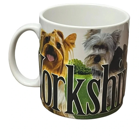 Americaware‎ Yorkshire Terrier Relief Stoneware Coffee Mug 3D 18oz - Picture 4 of 7
